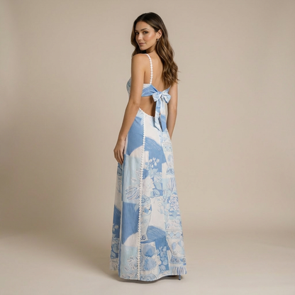 Printed Maxi Dress | Elegant Summer Occasion Dress